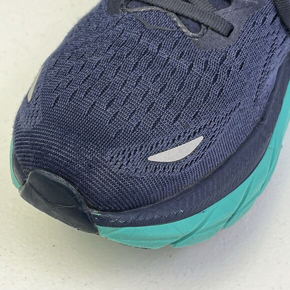 Hoka One One Clifton 8 Running Shoes  Women's 10.5 D Wide Blue Walking Sneakers - Picture 7 of 12